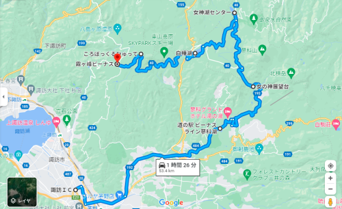 ビーナスラインモデルコース