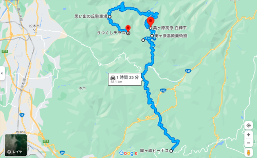 ビーナスラインモデルコース